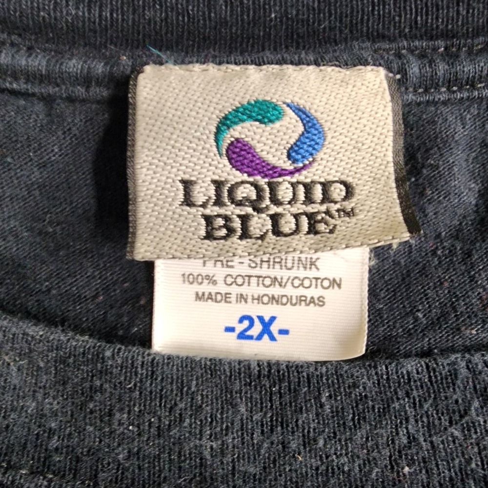 🌌VTG Jerry Garcia Liquid Blue 2XL Cosmic Grateful Dead Graphic Tee Y2K band Tee - Picture 4 of 10